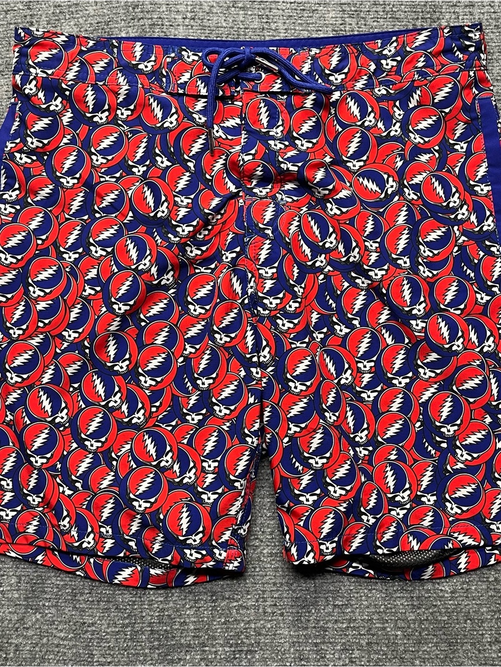 SEC 119 Grateful Dead Board Shorts Mens 34 Red Swim Trunks Deadhead